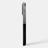 💎 エレガントシルバードリップモノグラムカスタムネーム iPhoneケース (左側面)