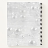 エレガントシルバーパーソナライズされたグレイ結婚ズ・ベル ノートブック (裏面)