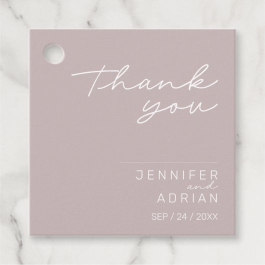 エレガントシルバーピミニマルンクMさん結婚 フェイバータグ (正面)