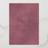 エレガントシルバーレース&ダスティバラオンホワイト結婚ズ 箔招待状 (裏面)