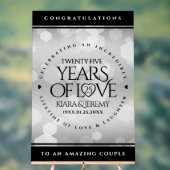 エレガントシルバー結婚25周年記念 アクリルサイン (ニュートラル)