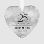 エレガントシルバー結婚25周年記念 オーナメント (正面)