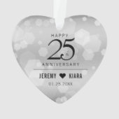 エレガントシルバー結婚25周年記念 オーナメント (裏面)