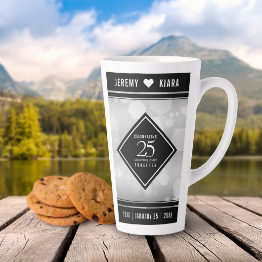 エレガントシルバー結婚25周年記念 カフェラテマグ