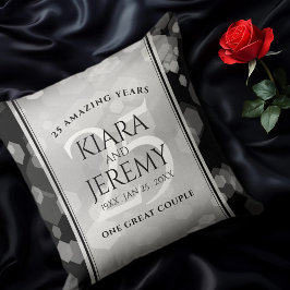 エレガントシルバー結婚25周年記念 クッション