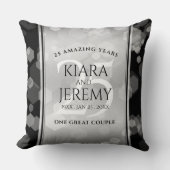 エレガントシルバー結婚25周年記念 クッション (正面)