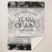 エレガントシルバー結婚25周年記念 シェルパブランケット (正面)