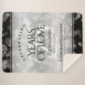 エレガントシルバー結婚25周年記念 シェルパブランケット (正面(横))