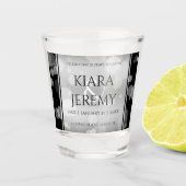 エレガントシルバー結婚25周年記念 ショットグラス (正面)