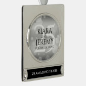 エレガントシルバー結婚25周年記念 シルバープレートバナーオーナメント (右)