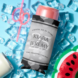 エレガントシルバー結婚25周年記念 スリム缶クーラー