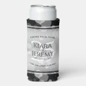 エレガントシルバー結婚25周年記念 スリム缶クーラー (Seltzer正面)