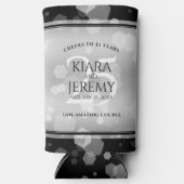 エレガントシルバー結婚25周年記念 スリム缶クーラー (正面)