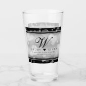 エレガントシルバー結婚25周年記念 タンブラーグラス (正面)