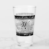 エレガントシルバー結婚25周年記念 タンブラーグラス (正面)