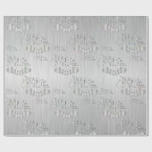 エレガントシルバー結婚25周年記念 ラッピングペーパー (フラット)