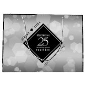 エレガントシルバー結婚25周年記念 ラージペーパーバッグ (裏面)