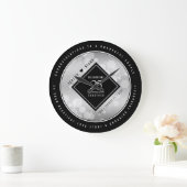 エレガントシルバー結婚25周年記念 ラージ壁時計 (ホーム)