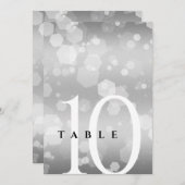 エレガントシルバー結婚25周年記念 招待状 (正面/裏面)