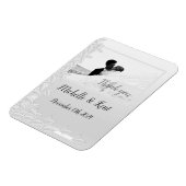 エレガントシルバー葉の写真のマグネット マグネット (左側)