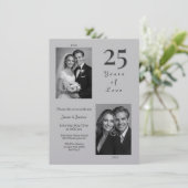 エレガントシルバー25周年記念結婚式 招待状 (スタンド正面)