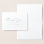 エレガントシルバー&グレー悔やみや弔慰ありがとう 箔カード (ディスプレー)