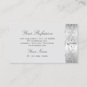 エレガントシルバ華美きらめくーダイヤオーナメント 名刺 (裏面)