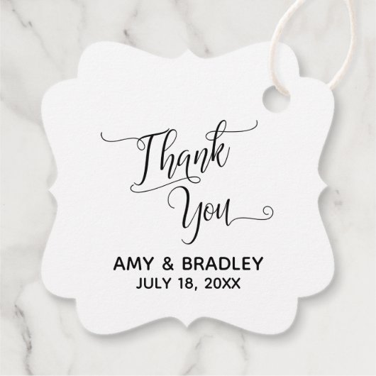 エレガントシンプルありがとうご結婚ざ フェイバータグ (裏面)