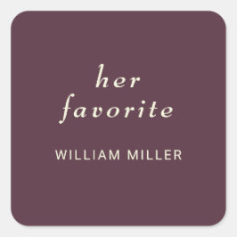 エレガントシンプルさくらんぼラッカー、モノグラム結婚ズ スクエアシール