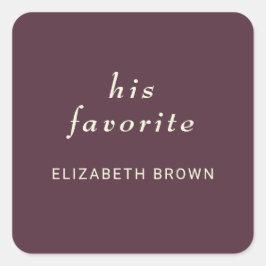 エレガントシンプルさくらんぼラッカー、モノグラム結婚ズ スクエアシール