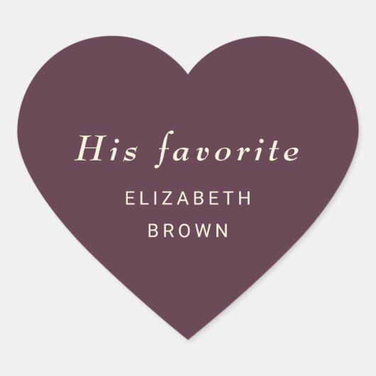 エレガントシンプルさくらんぼラッカー、モノグラム結婚ズ ハートシール (正面)