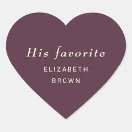 エレガントシンプルさくらんぼラッカー、モノグラム結婚ズ ハートシール