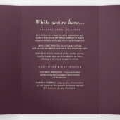 エレガントシンプルさくらんぼラッカー、モノグラム結婚ズ 三つ折りプログラム (内部中)