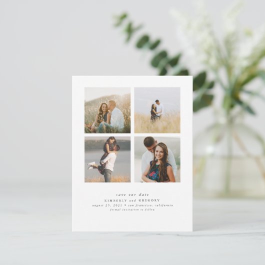 エレガントシンプルと可愛い4枚の写真 セーブザデート (スタンド正面)