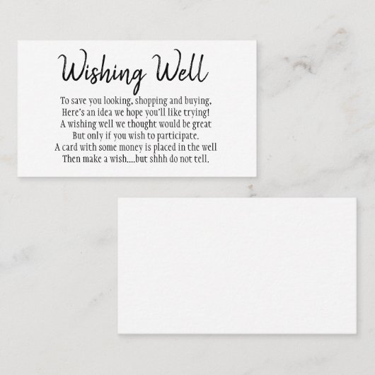 エレガントシンプルなウェディングウェディングウェディングウェディングウェディングウェディングウェルカ 名刺 (正面/裏面)