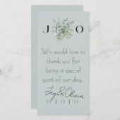 エレガントシンプルなウェディングカクテルナプキン (正面/裏面)