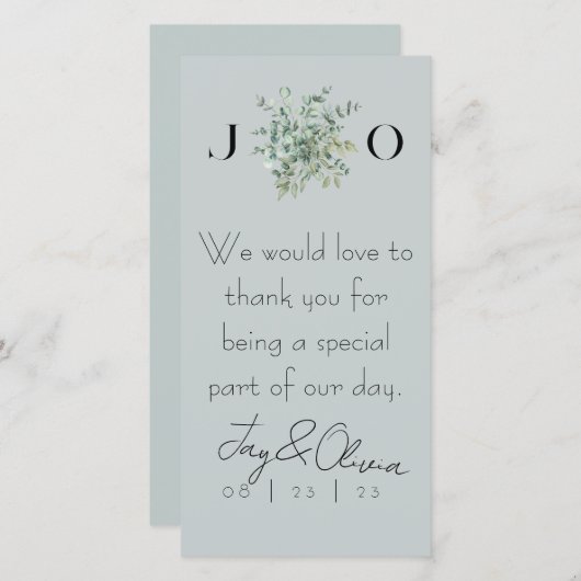 エレガントシンプルなウェディングカクテルナプキン (正面/裏面)