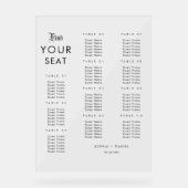 エレガントシンプルなウェディングシーティンググラフアクリル記号 アクリルサイン (正面)