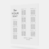 エレガントシンプルなウェディングシーティンググラフアクリル記号 アクリルサイン (傾斜)