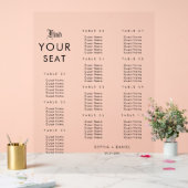 エレガントシンプルなウェディングシーティンググラフアクリル記号 アクリルサイン (ウェディング)