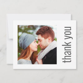 エレガントシンプルなウェディングフォトサンキューノート サンキューカード