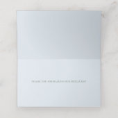 エレガントシンプルほこりっぽい青い葉 プレイスカード (内部開封)