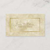 エレガントシンプルアイボリー金ゴールドプロフェッショナル 名刺 (正面)