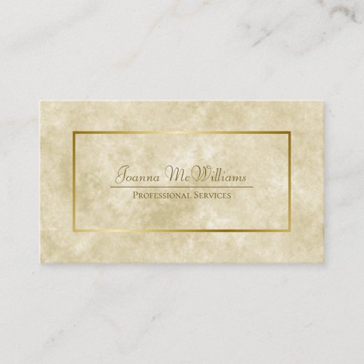 エレガントシンプルアイボリー金ゴールドプロフェッショナル 名刺 (正面)