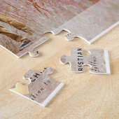 エレガントシンプルウェディングザデイト招待状 ジグソーパズル (側面)