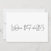 エレガントシンプルウェディングザデイト招待状 セーブザデート (正面)