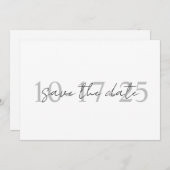 エレガントシンプルウェディングザデイト招待状 セーブザデート (正面/裏面)