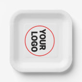 エレガントシンプルカスタムロゴはこちら会社ボウルpap ペーパープレート (正面)