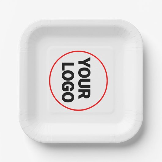 エレガントシンプルカスタムロゴはこちら会社ボウルpap ペーパープレート (正面)