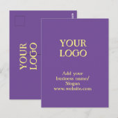 エレガントシンプルカスタムロゴはこちら会社投げピル ポストカード (正面/裏面)